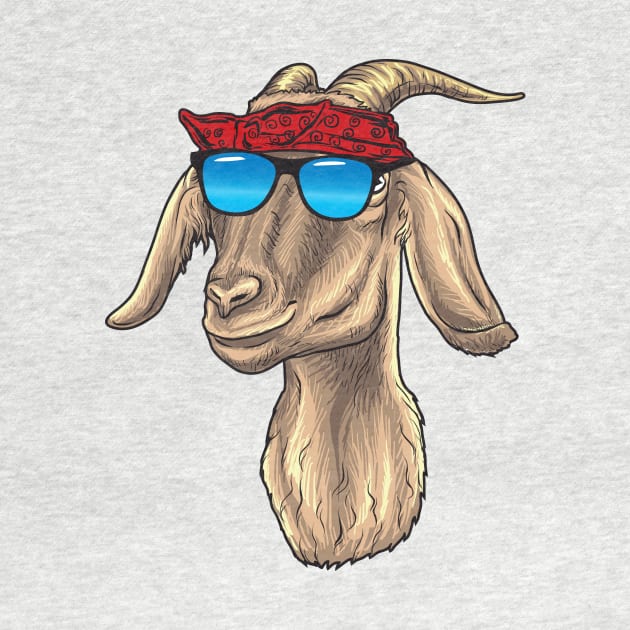 Goat with Sunglasses and Bandana by Nowhereman78